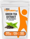 Bulksupplements.comgreen Tea Extract Powder - 50% doplněk polyfenolů, EGCG doplňky - gluten zdarma, 500 mg na servírování, 250g (8.8 oz) (balení po 1)