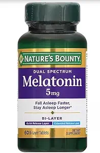 Nature 's Bounty Melatonin 5 mg Bi- Layer tablety 60 ea (balení po 3)
