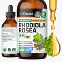 BIO KRAUTER Rhodiola Supplement Liquid - Pure Rhoddiola Rosea Tincture for Calmness Support - Alkohol & Sugar Free Extract - 4 Fl.Oz.
