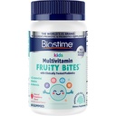 Biostime Kids Multivitamin Gummies with Probiotics & 11 Essential Vitamins (Ages 4 +) Yellow 124; Multivitamin for Kids Yellow 124; No Add Sugar Fruity Bites Yellow 124; Free from Top 9 Alergens Yellow 124; 50 Count
