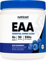 Nutricost EAA Powder 30 Servings (Blue Raspberry) - esenciální aminokyseliny - non-GMO, gluten zdarma, Vegetarian Friendly