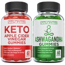 60 Keto Apple Cider Ocet Gummies Pokročilé váhové ztráty + 60 Ashwagandha Gummies - 1500MG Ashwagandha Per Serving