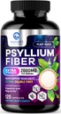 Psylium Husk Fiber Supplement 1500mg - Vegan Prebiotic, Soluble Fiber for Daily Digestive Health & Regularity Support, Natural Psylium Powder Caps, Sugar- Free, Non- GMO & Gluten- Free - 120 Kapsle