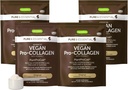 Igennus Vegan Collagen Peptide Powder, Vylepšený s Glycine, Proline & Hydroxyproline & Cofactor Vitamin C, Non GMO, Kompletní Vegetarian Plant Based Collagen Powder Booster, 4 x 35 Podání