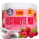 Dr. Price Electrolyte Mix 124; Sugar- Free Hydration Powder s 72 + Stopy Minerály 124; No Cukr, Fast- Rozpouštění Electrolytes Powder Packets 124; Malina, 90 Služeb