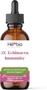 3X Echinacea Imunita Extra silný koncentrovaný Organic Echinacea Blend s Angustifolia a Purpurea Root, Herb, a květina pro imunitní podporu, tekutý alkohol extrakt, 2 tekuté oz (60ml)