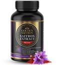 Golden Saffron Saffron Extract Kapsle - Premium Saffron doplňky - 88.50 mg Čisté Saffron pilulky - Podpora mood - Podpora očí - Emocionální bilance, Focus & Eye Health Made in USA - 60 Kapsle