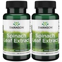 Swanson Spinach Leaf Extract - Bylinný dodatek k podpoře celkového zdraví - Zelená výživa vzorec w / zvýhodněné Thylakoids & Chlorofyl - (60 Veggie Kapsle, 650mg každý) (2 balení)