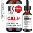 10X Zdravotní klid L Theanine dodatek Liquid Drops - 100mg L 'Theanine Drops & 100mg GABA doplňky na podporu nervů, klid a stres - přírodní příchuť 2.03 Fl oz.