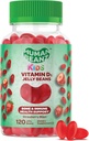 Vitamin D3 Jelly Bean Gummies for Kids, 25mcg / 1000 IU Vitamin D, Nutritional Vegetariánské doplňky, 120 Jahodové Blast Fazole, Kosher