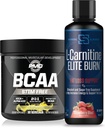 PMD Sports BCAA 's Stim Free for Recovery and Performance Lemonade (30 Servings) & Siren Labs L- Carnitin Elite Burn Fat Loss Support Jahodový výbuch 3000 mg (32 Servings)