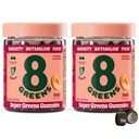 8Green Supergreens Gummies PHARMAN 124; Super Green Powder Superfood Gummy for Metabolismus, Imunity & Focus, Digestive Health Enzymes, Organic: Chlorella, Spirulina, Aloe Vera, Peach Flavor, 100 Počet
