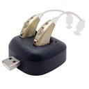 Digitální zesilovače sluchu - Dobíjecí BTE osobní zesilovač zvuku pár s USB dock - Premium Gold Behind The Uar Sound Amplification - by NewEar