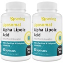Lipozomální kyselina alfa 1400mg, ALA dodatek s L- karnitin 1000mg, Ubiquinol (Active CoQ10) 100mg a vitamin E 10mg, Alpha- Lipoová kyselina pro antioxidanty, Nerve, Energy 120 Softgels