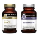 Kvalita životních funkcí Kinoko Gold AHCC a Resveratrol SR Setrvalá verze Formule - imunitní, zdravé stárnutí Bundle