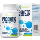 Probiotika pro ženy a muže, 300 miliard CFU Probiotika z 12 Strains + Organic Prebiotics Blend pro Daily Digestive, Imunity, Gut, Bloating, Gut Zdraví pro ženy a muže, Stabilní - 60 Kapsle