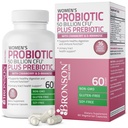 Bronson Ženský Probiotický 50 miliard CFU + Prebiotic s brusinkou & D- Mannose - Vaginální zdraví, Zdravá strava, imunitní funkce a močení Trakt Podpora, Non- GMO, 60 Vegetariánské Kapsle
