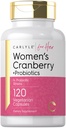 Carlyle Women 's Cranberry Plus Probiotika 124; 120 Kapsle 124; s 14 Probiotické Strains Cranberry 124; Vegetarian, Non- GMO, gluten zdarma doplněk 124; pro ni