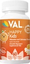 VAL Kids Magnesium PHAR124; Calm + Focus Formule PHAR124; 100mg Mg (Glycinát, Citrát, Taurát) + B6, D3, C GARG124; Sugar- Free, Non- GMO PHAR124; Fun Chewable Tablets PHAR124; Orange Flavor PHAR124; 60 Ct