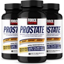 FORCE FACTOR Prostate, 3- Pack, Saw Palmetto a Beta Sitosterol Dodatek pro muže, Podpora zdraví Prostate, Podpora velikosti, Moč Relief, Kontrola močového měchýře, Snížit noční močení, 180 Softgels