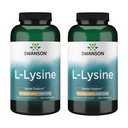 Swanson Free Form L-Lysine - Přírodní doplněk podporu stresu & nervové systémové zdraví - Může podporovat klidnou náladu & relaxaci - (300 Kapsle, 500mg každý) 2 Pack