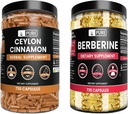 PRŮVODNÍ INGREDIENTY Cejlonská Skořice a Berberine Kapsle Bundle (730 Kapsle Každý) Ne hořčík nebo rýžové plnidla, Laboratorní ověřené