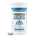 NatureWise Probiotika 60 miliard CFU - 17 Strains + Organic Prebiotics - Imunity, Digestive & Gut Health Support for Women & Men - Vegetarian, Gluten- Free, Non- GMO - 60 Kapsle [2-Month Supply]