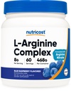 Nutricost L- Arginine Complex (Blue Raspberry, 60 Servings) - Gluten Free, Non- GMO
