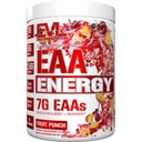 Eluce Nutrition EAA Energy - Pre & Post Workout Powder - Muscle Building & Recovery Dodatek - 7g Essential Amino Acids + 5g BCAA - Clean Energy - with Caffeine - 30 Servings - Fruit Punch