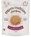 Organické tradice Organic Amla Berry Powder, Prach Amla Indian Gooseberry, Non- GMO Organic Powerded Fruit Superfood, 7oz (200g) Bag