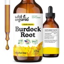 Wild & Organic Burdock Root Tincture - Tekutý dodatek pro antioxidant, detox, stravovací podpora - Burdock Root Herb Drops - Vegan, Cukr & Alcohol- Free - 4 fl oz