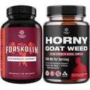 Svazek čisté forskolin Extract dodatek pro zvýšenou energii pro adults- Plant- based energetické doplňky a Horny Kozí plevel Extract Complex pro zvýšenou energii a Stamina