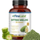 FineLand Bitter Melon 25: 1 Extract 12,500mg Síla, 10% Bitter Principles, 160 Vegan Kapsle, Podporuje stravovací zdraví, Standardizované a koncentrované 25X Extract, Non- GMO Made in USA