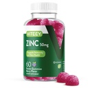 VITEEY Zinkové gumy pro muže a ženy - Zinek doplňky 50 mg - Imunitní boost a zdraví kůže - Vegan, Gluten zdarma - 60 Počet