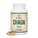 Chaga Houby Kapsle 120 Počet (1.000mg Chaga Houby Powder per Serving) High in Polysaccharides, Beta Glucans, a Terpenoids - Pěstované a vyrobené v USA, Vegan Safe, Organic by Double Wood