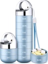 Zannaki Metal Travel Pill Organizátor, Přenosný Vodotěsný Týdenní Pill Box, Velký hliníkový Alloy Pouzdro Kontejner, BPA Volný 7 Daily Medicine Organizátor Držák na vitamín, Rybí olej, Dodatek