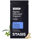 Stasis Nighttime - Klidové a spánkové kapsle pro páry s stimulant - Skullcap, Magnolia Bark, Magnesium pro spánek, a Astaxanthin doplňky pro relaxaci a nálady - 25 Služeb