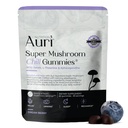 Auri Super Houba Chill Gummies - Přírodní uklidňující pomoc & Stress Reduction Dodatek pro dospělé w / Reishi Houba, Ashwagandha, L-Theanine - Unwind Mind & Harmonizovat svůj den - 60 klidové gumy