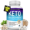 Topux Keto Blocker Pills White Ledney Bean Extract - 1800 mg přírodní Ketóza, Podpora Keto Diet, pro muže ženy, 90 Kapsle, dodatek