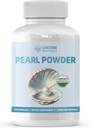 Pearl Powder Supplement 500mg, 120 Kapsle - Přírodní zdroj vápníku a aminokyselin, Anti- Aging Antioxidants for Skin Care, Non- GMO