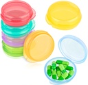 Amabro malý pilulkový organizátor Box, 7 PCS cestovní Pill Pouzdra přenosné Pill Kontejner Daily Mini Pill pouzdro držák na kapesní peněženka Briefcase Pills Medicine Cod Jaterní olej Storage Box Earplug Pouzdro