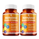 1 Body Vitamin B Complex Twin Pack - 5- MTHF Folát s B1, B2, B5, B6, Methyl B12, Niacin, Biotin - 60 Kapsle Každý
