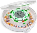 Live Fine 28- denní Automatický dávkovač s vylepšeným LCD displejem, zámek klíčů, zvuk a světlo pro recepty, léky, vitamíny, doplňky a další