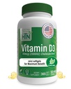 Zdraví Thru Nutrition Vitamin D3 2000iu 365 Mini Softgely pro maximální výhody 124; Rok dodávky 124; 50mcg Cholekalciferol 124; 3. strana Testováno 124; Non- GMO USP Stupeň EVOO: 124; Podpora imunitního zdraví