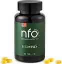 NFO vitamin B Complex [90 tablet] Norský přírodní high- dose komplex multivitaminů skupiny B v snadno dostupné formě: B1, B2, B3, B5, B6, B9, B12 pro muže a ženy vyrobené v Norsku