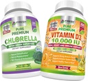 Chlorella a vitamín D3 10 000 IU - Bundle