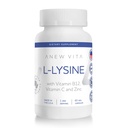 L- Lysinový dodatek s vitaminem B12 + C + zinek pro rty, ústa a orální tkáně zdraví - Enhanced Wellness Support - Non- GMO, gluten- Free - Made in USA - 60 Zeleninové kapsle, 500 mg