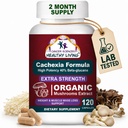 CANCER SCIENCES Cachexia dodatek, USDA Certified Organic Houbičky Extract Kapsle, Extra síla 1500 mg, vysoká potence 40% Beta- Glukans, imunitní a metabolická podpora, Váha a svalové hmoty