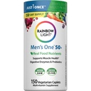 Rainbow Light Multivitamin pro muže 50 +, Vitamin C, D & Zinek, Probiotika, Mužský jeden 50 + Multivitamin poskytuje vysoce potenční imunitní podporu, Non- GMO, Vegetariánské, 150 Tablety