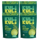 Kuli Kuli Moringa Oleifera Organic Leaf Powder & Green Smoothie, 100% čistý USDA Certified & Non-GMO Moringa Powder, Great with Smoothies, Tea, and Food, 4 Pack